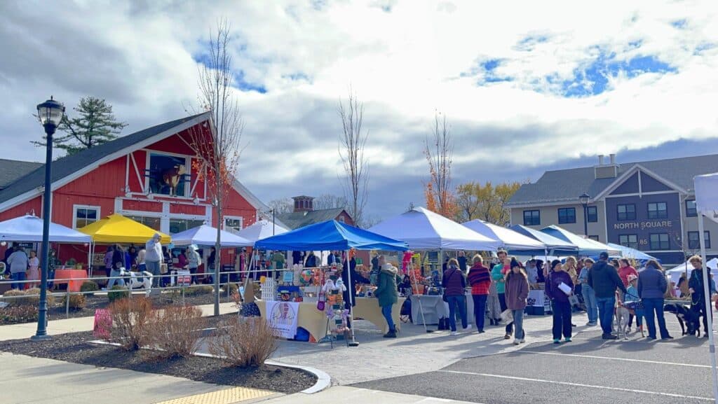 An artisan's market at The Mill District in North Amherst - FungaiFoto