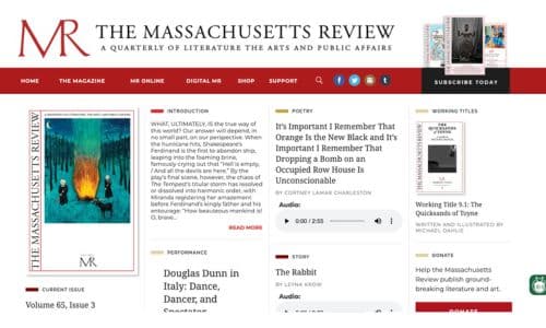 Guide to Media - Massachusetts Review - Screenshot