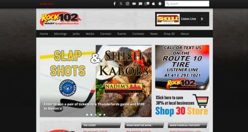 Guide to media - WAQY (Rock 102) - Screenshot