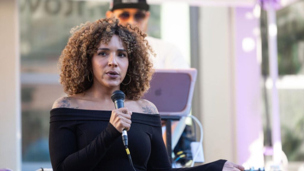 You Belong Here - Sharinna Travieso speaks at the celebration on October 5 2024.